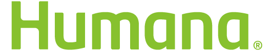 Humana logo — green wordmark on a black background